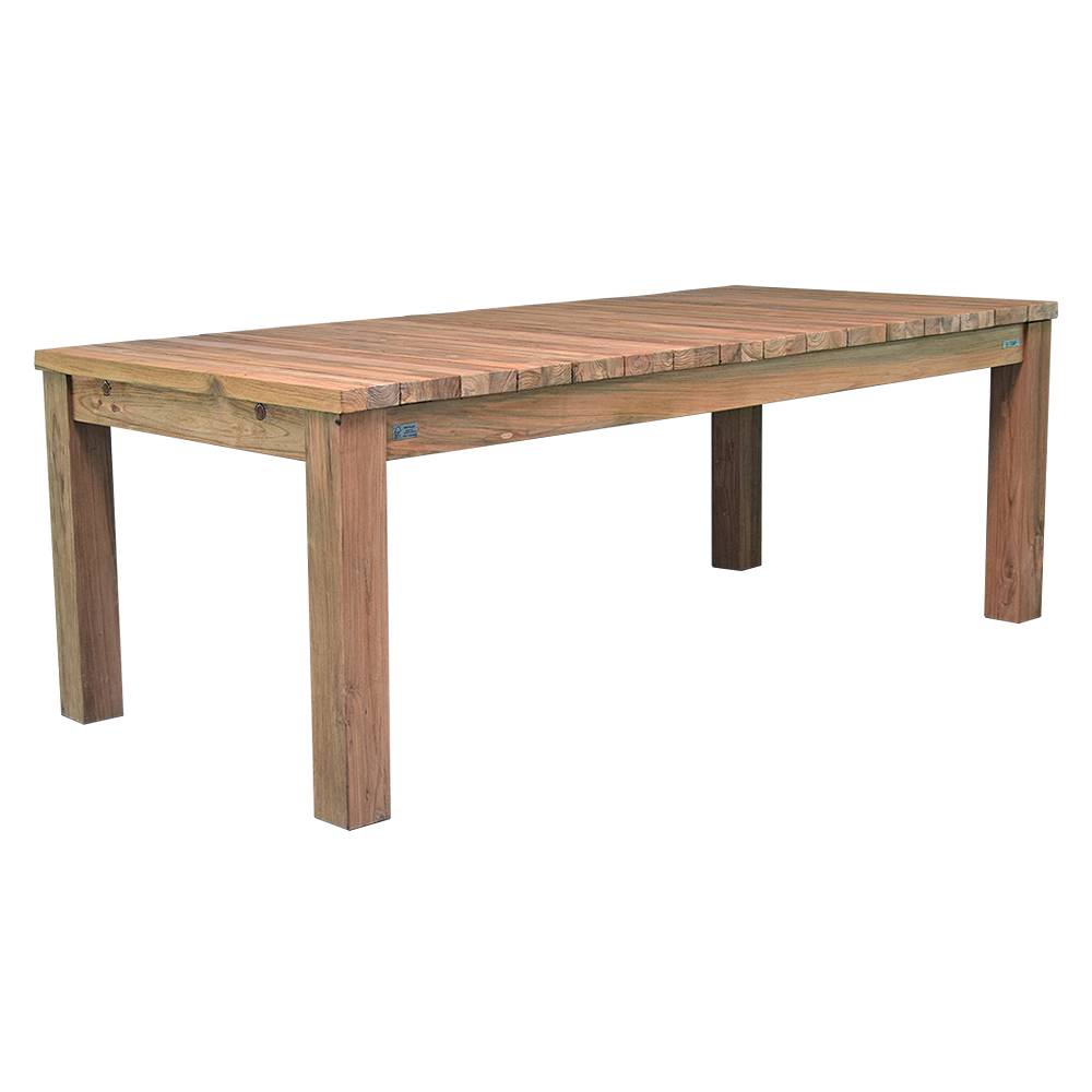 Table extensible en teck recyclé 220/260 /300 x 100 Taurus - Gecko Jardin - Image 2