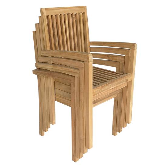 Happy Garden - Salon de jardin en teck JAVA - table carrée - 8 places - HAPPY GARDEN - Image 5
