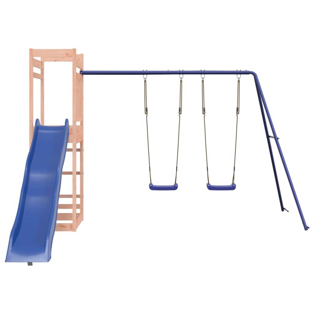Helloshop26 - Aire de jeux d'extérieur balançoires toboggan portiques robuste jeux jardin 316 x 349 x 207 cm bois massif de douglas - Image 2