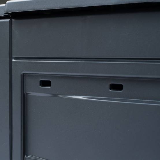 ComfortXL - Composteur de Jardin Plastique 260L Déchets Organiques Ventilation Optimale 60x60x73 cm Gris - ComfortXL Outdoor Living - Image 5