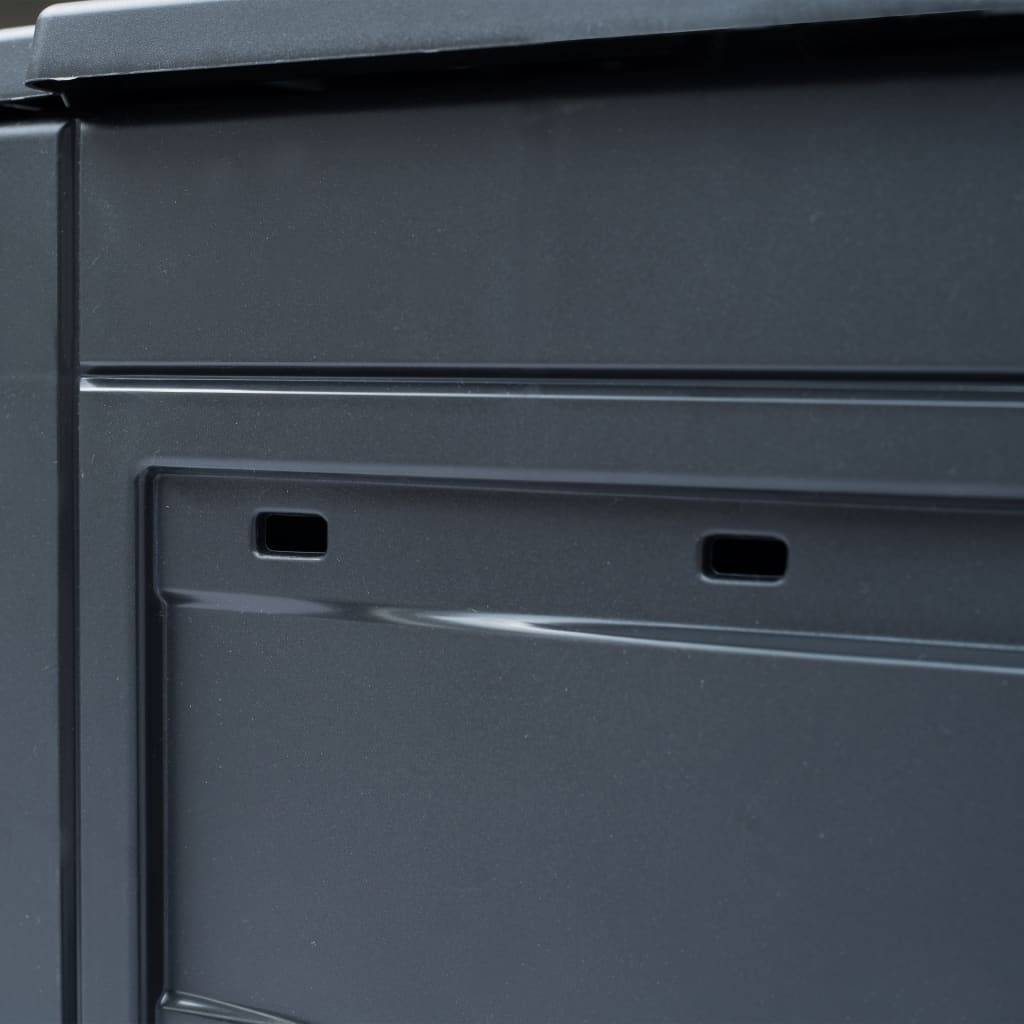 ComfortXL - Composteur de Jardin Plastique 260L Déchets Organiques Ventilation Optimale 60x60x73 cm Gris - ComfortXL Outdoor Living - Image 5