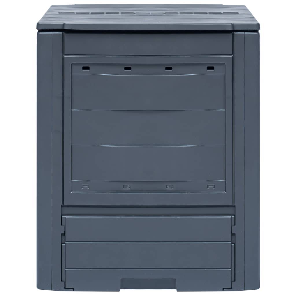 ComfortXL - Composteur de Jardin Plastique 260L Déchets Organiques Ventilation Optimale 60x60x73 cm Gris - ComfortXL Outdoor Living - Image 2