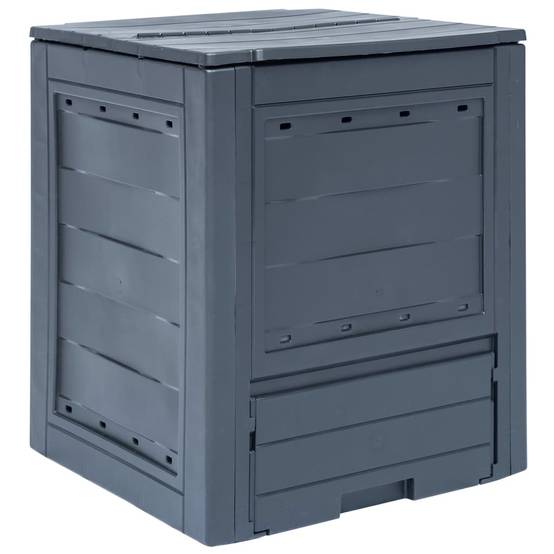 ComfortXL - Composteur de Jardin Plastique 260L Déchets Organiques Ventilation Optimale 60x60x73 cm Gris - ComfortXL Outdoor Living - Image 1