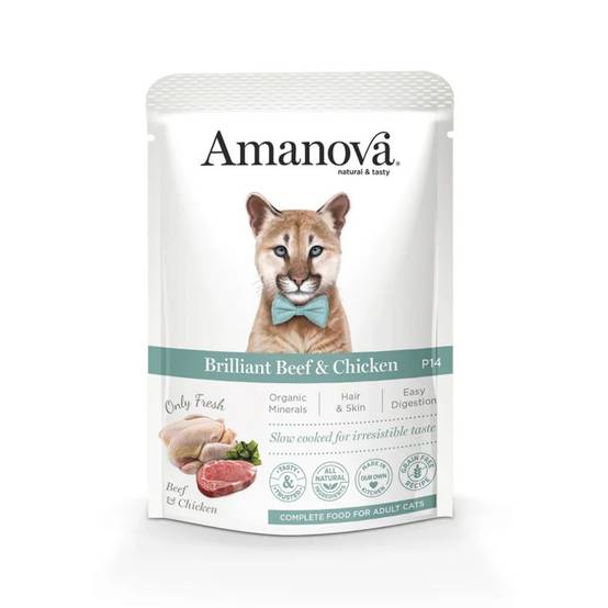 Pâtée Chat Sans Céréales Poulet & Bœuf Amanova 85g 85 g