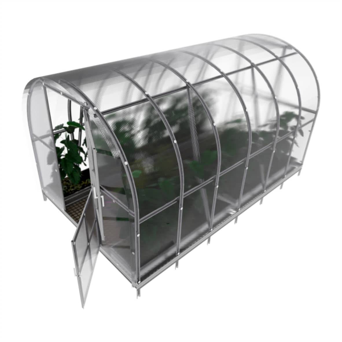 KLASIKA GREENHOUSES - Serre KLASIKA ARCH 3 x 4 m (12 m²), 4 mm avec revêtement en polycarbonate - Image 6