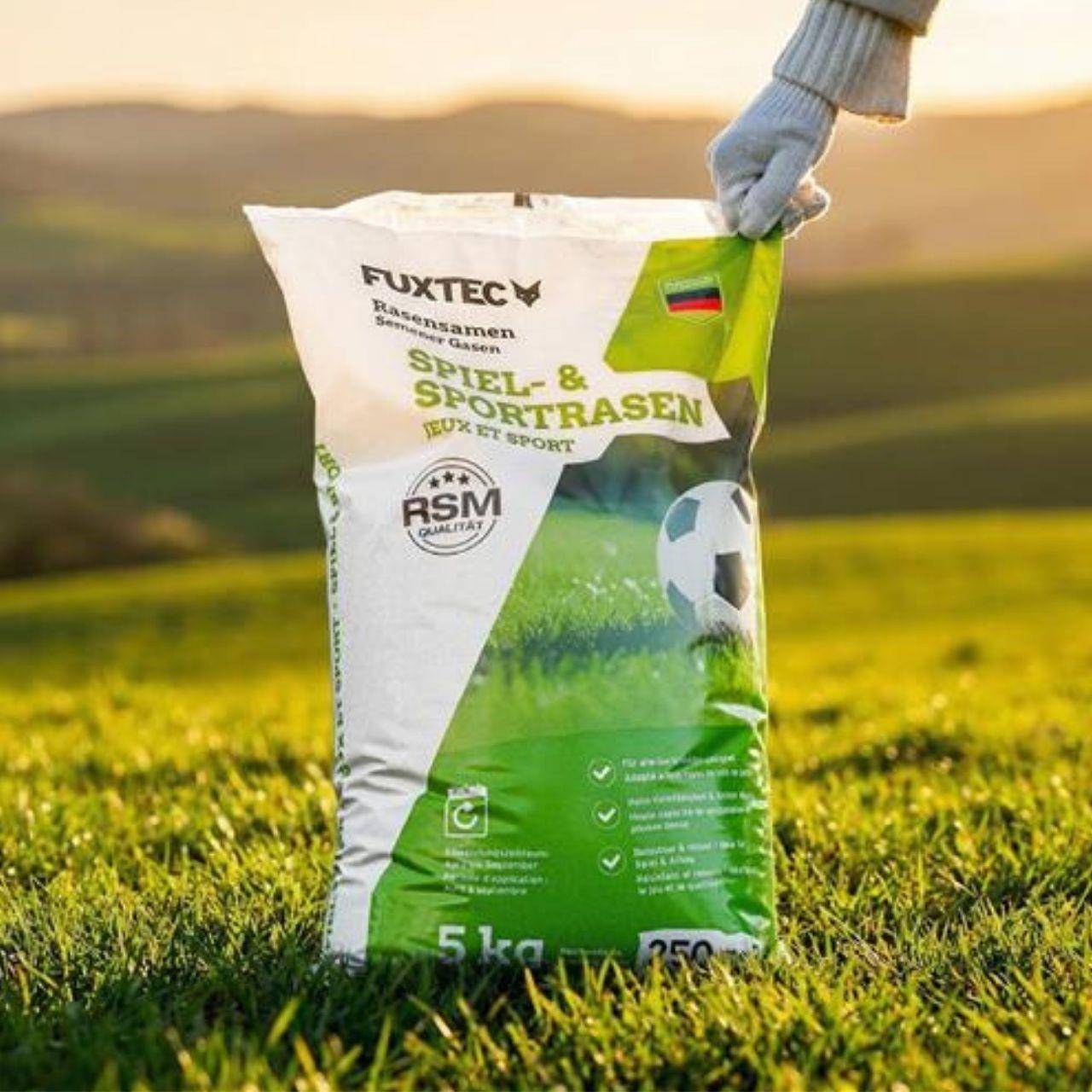 Semences de gazon sport et jeux 1 kg FUXTEC FX-RSSP1 pelouse résistante au piétinement jardin et zones de loisirs - Image 2