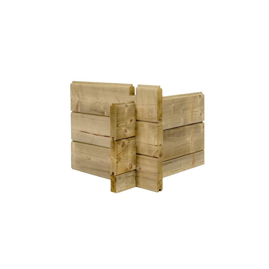 Altanka - Abri de jardin en bois - 6.25m2 - 2.5x2.5m - Traité - Ep. 28mm - Couleur: vert - DOM724 - ALTANKA - Image 5