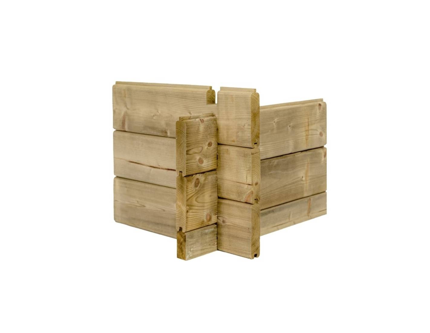 Altanka - Abri de jardin en bois - 6.25m2 - 2.5x2.5m - Traité - Ep. 28mm - Couleur: vert - DOM724 - ALTANKA - Image 5