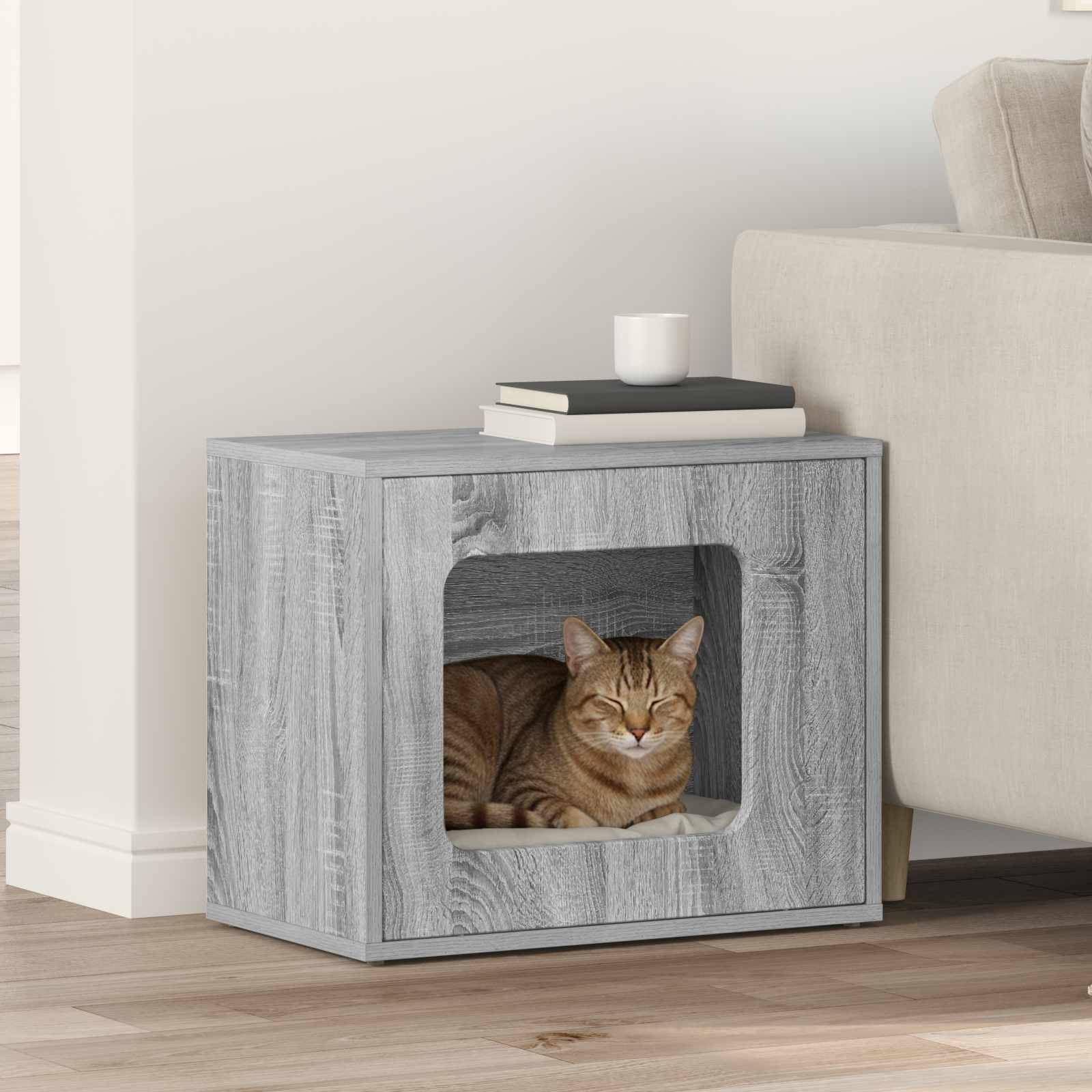 Vidaxl - Maison pour chat Gris Sonoma 51 x 30 x 42,5 cm vidaXL 8000650 - Image 1