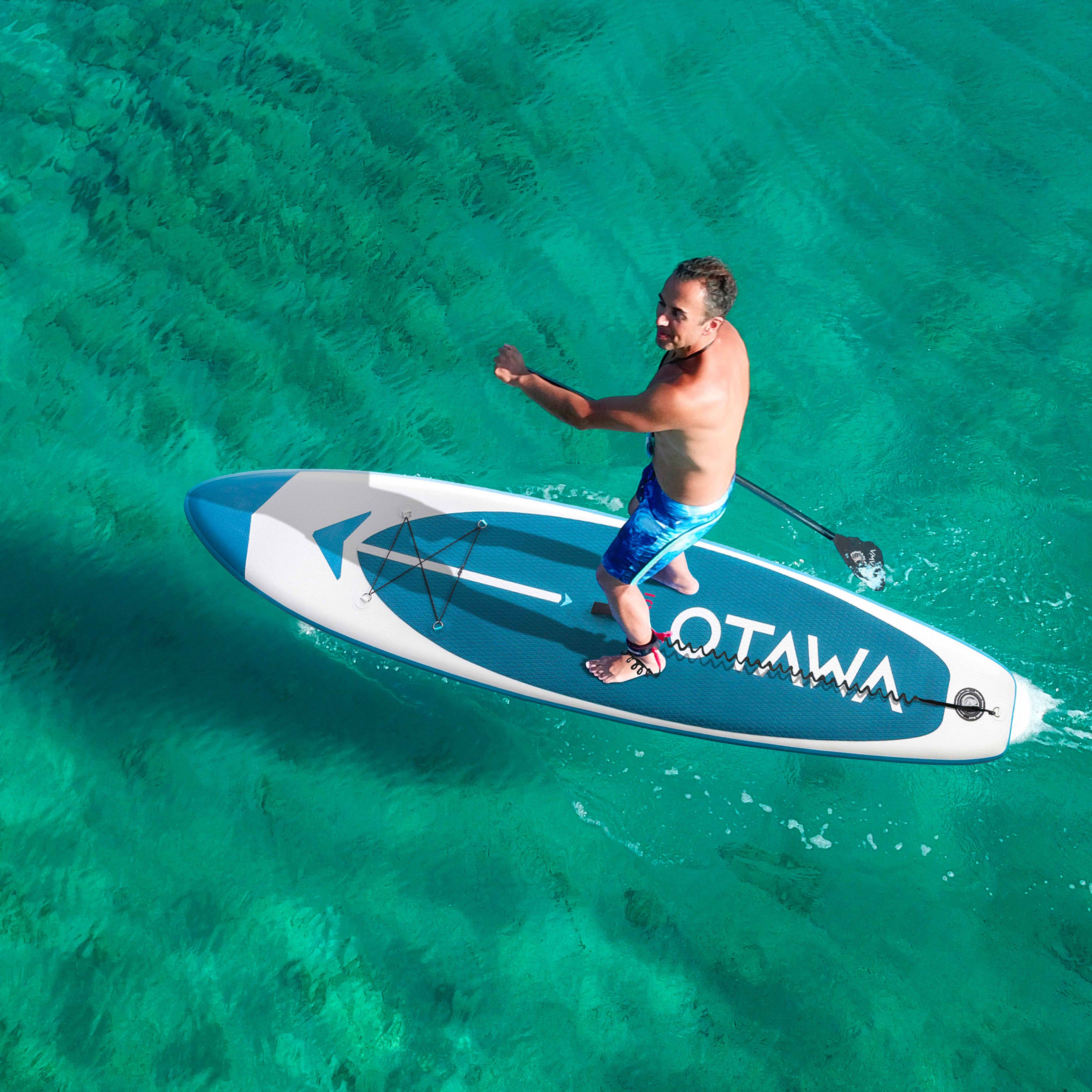 Oviala - Stand up paddle gonflable de randonnée 330 cm Irokoi Otawa - Oviala - Image 6