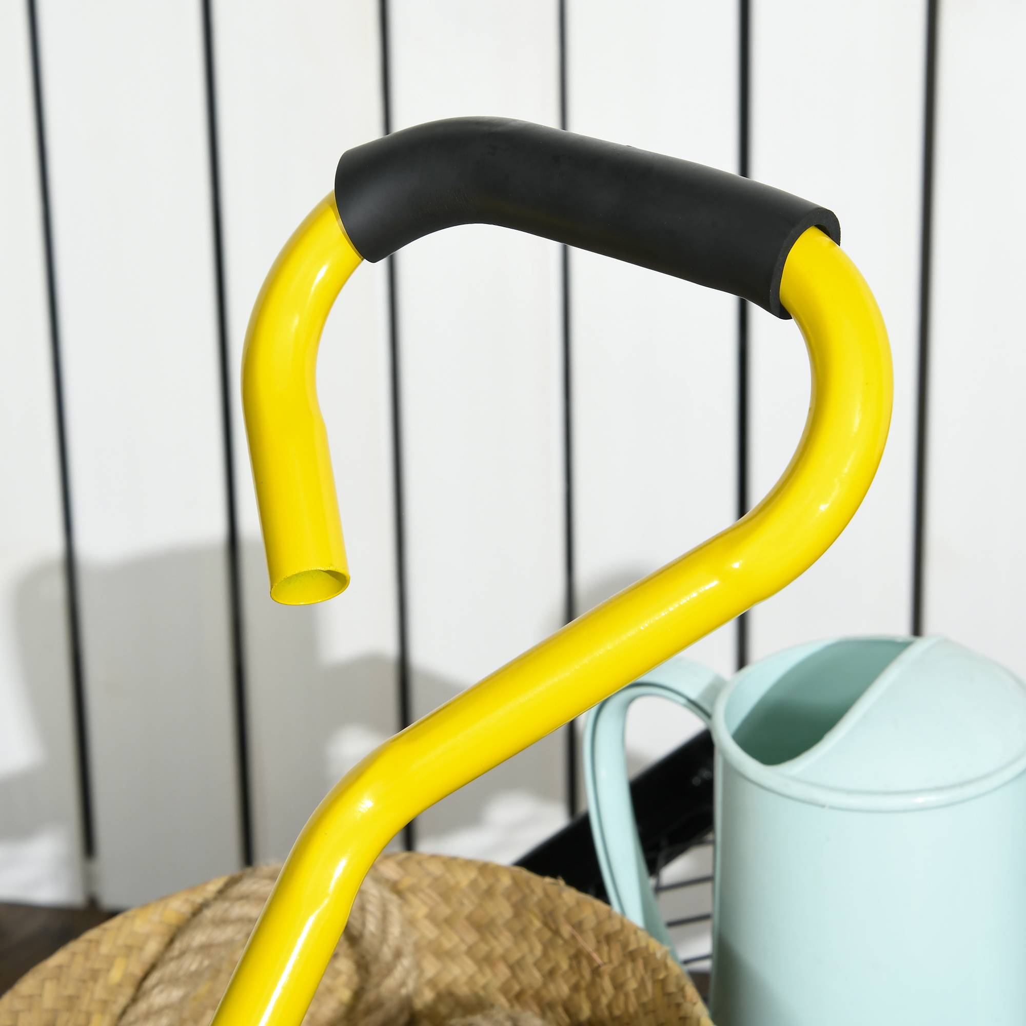 ComfortXL - Chariot de jardin en acier 94 x 48,5 x 100 cm jaune noir extérieur charge 150 kg - ComfortXL Outdoor Living - Image 10