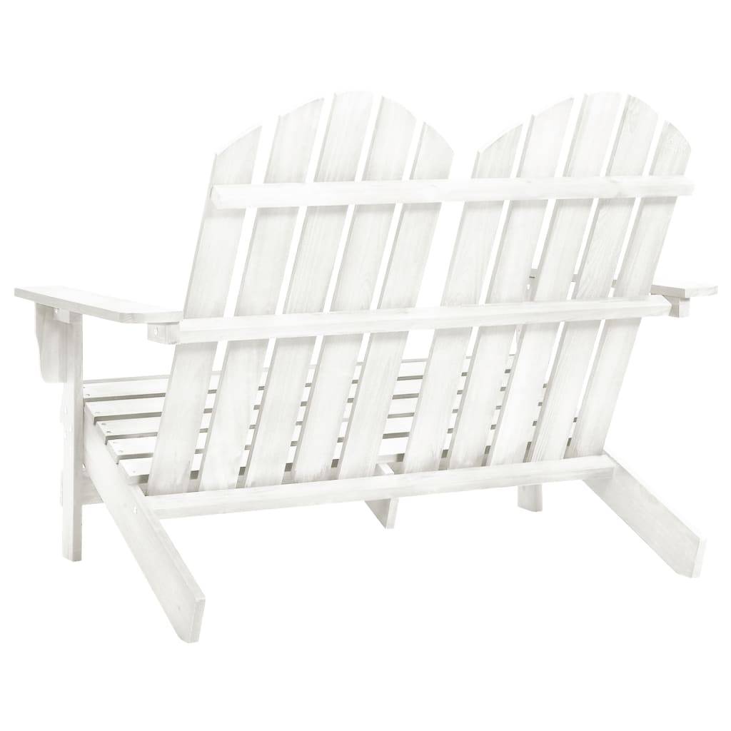 Vidaxl - Chaise de jardin Adirondack 2 places bois de sapin massif blanc vidaXL 315899 - Image 5
