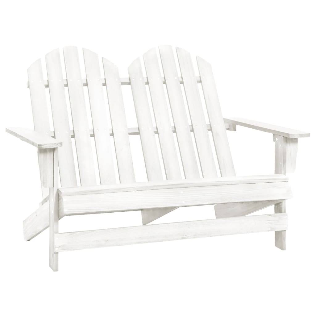 Vidaxl - Chaise de jardin Adirondack 2 places bois de sapin massif blanc vidaXL 315899 - Image 1