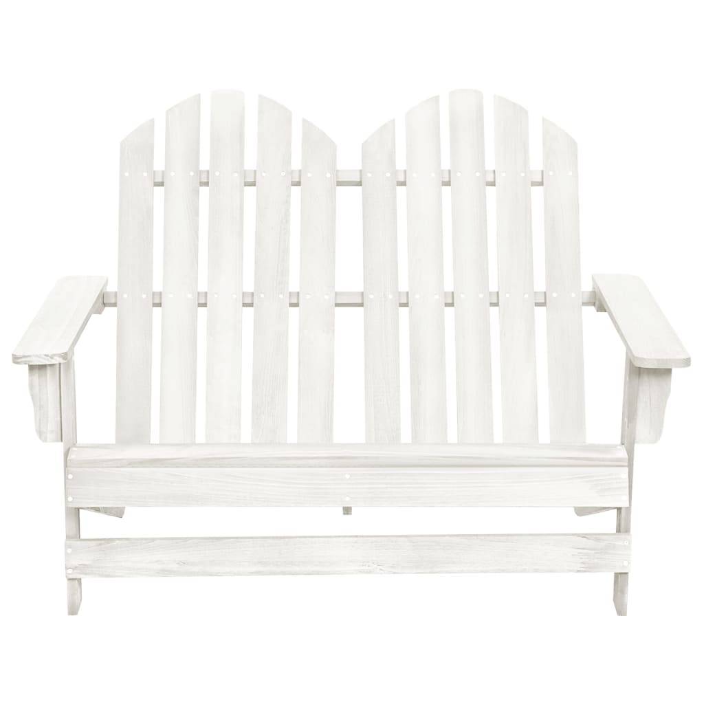 Vidaxl - Chaise de jardin Adirondack 2 places bois de sapin massif blanc vidaXL 315899 - Image 2
