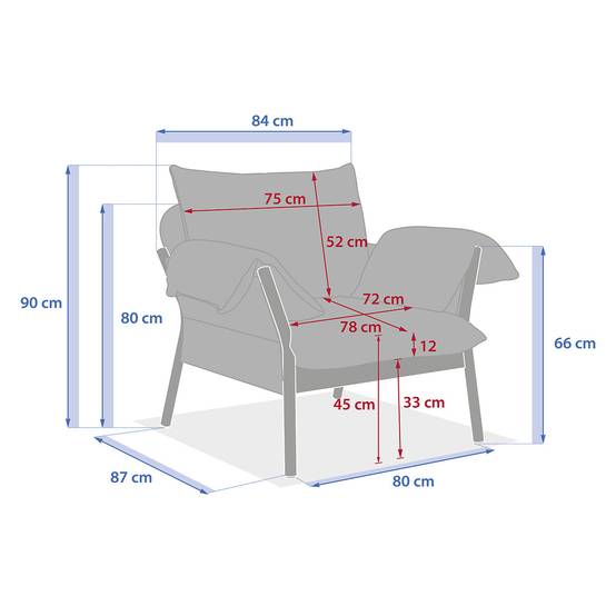 Hesperide - Fauteuil de salon de jardin "Odemilia" gris aluminium et polyester Hespéride - Image 5