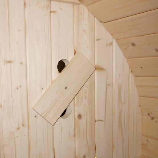 Sauna extérieur HOME DELUXE CUBE L - 184 x 180 cm pour 4 personnes - Image 8