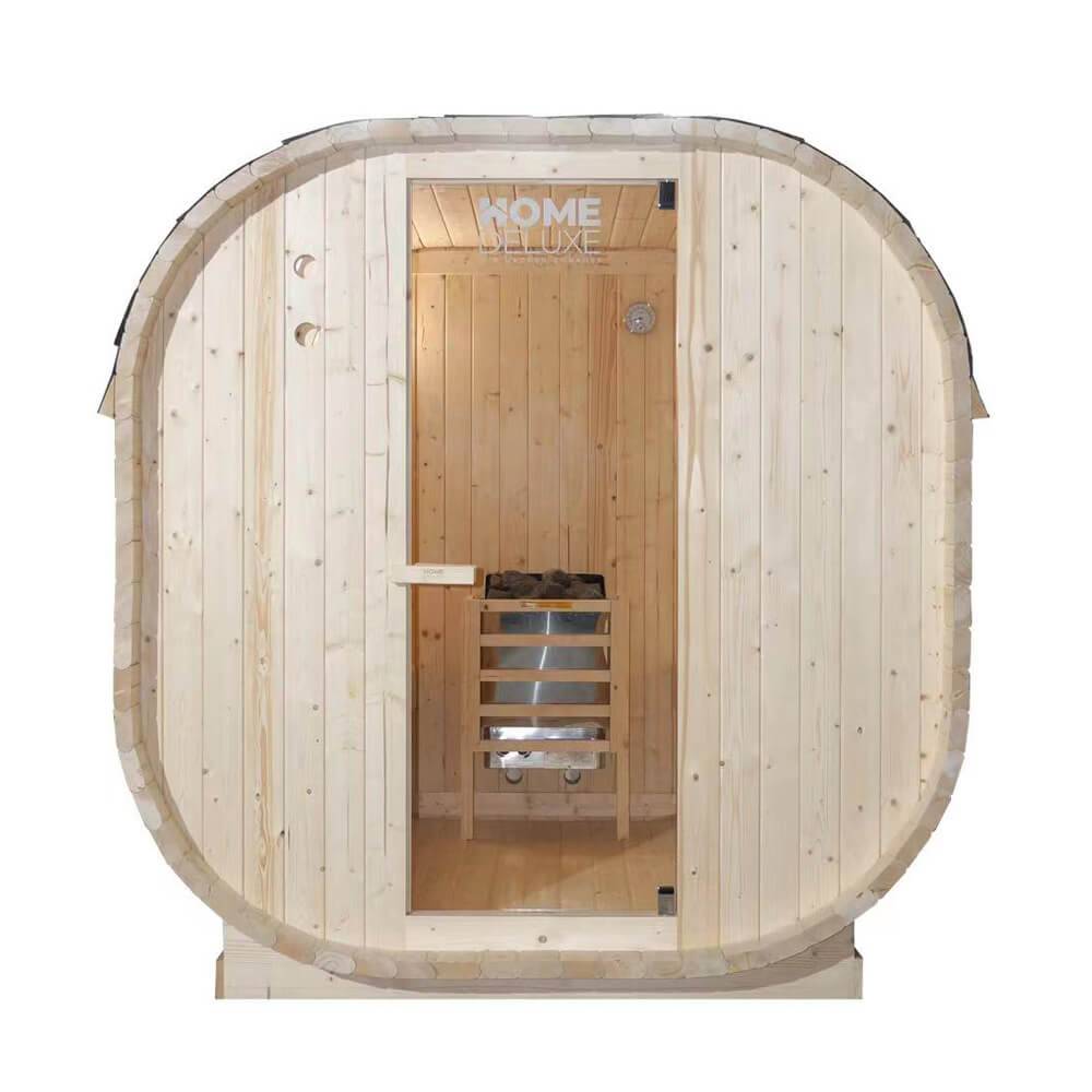 Sauna extérieur HOME DELUXE CUBE L - 184 x 180 cm pour 4 personnes - Image 3