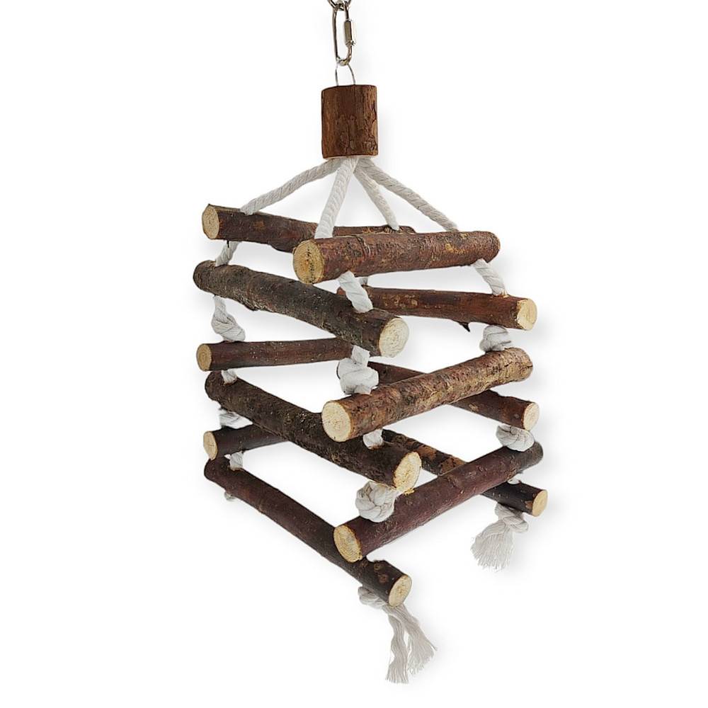 Trixie - Trixie - Tour d'échelle de corde, en bois d'écorce, 40cm, pour oiseaux. - Image 4