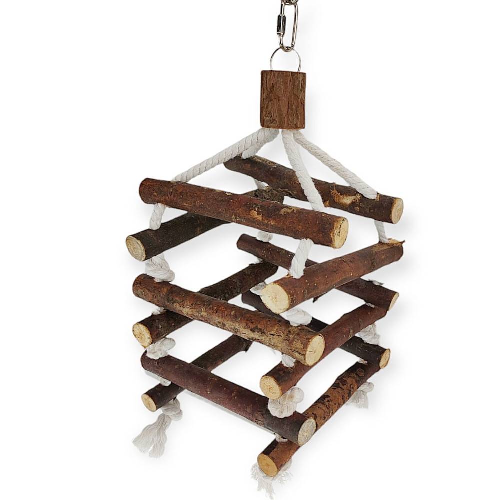 Trixie - Trixie - Tour d'échelle de corde, en bois d'écorce, 40cm, pour oiseaux. - Image 1