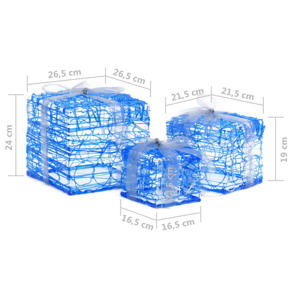 3 pcs Boîtes-cadeaux de Noël décoratives - Décoration Pour Noël Acrylique Blanc froid - Image 7