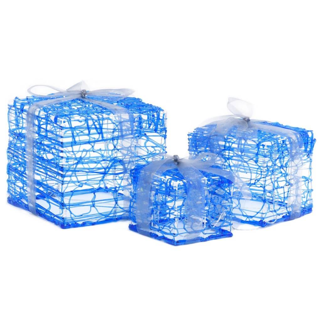 3 pcs Boîtes-cadeaux de Noël décoratives - Décoration Pour Noël Acrylique Blanc froid - Image 4