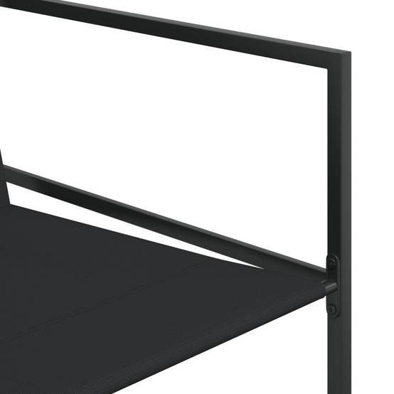 ComfortXL - Table et Chaises de Jardin 12 Places en Textilène, Ensemble Encastrable Noir avec Table en Verre 220cm – ComfortXL Outdoor Living - Image 5
