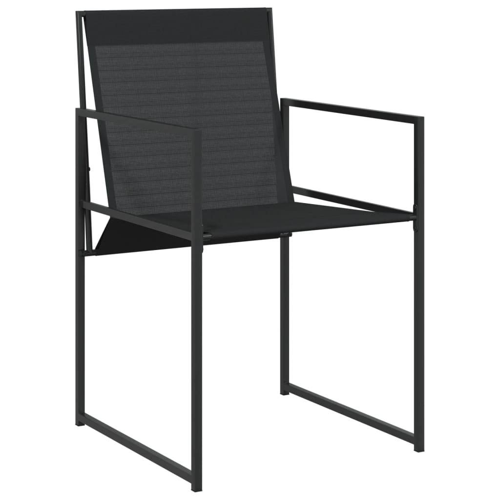 ComfortXL - Table et Chaises de Jardin 12 Places en Textilène, Ensemble Encastrable Noir avec Table en Verre 220cm – ComfortXL Outdoor Living - Image 4