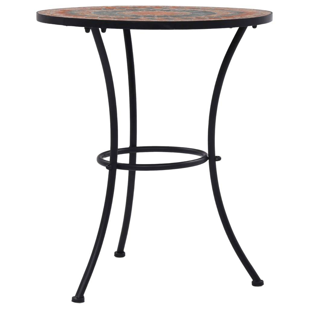 Maison Chic - Table de jardin | Table de bistro mosaïque Orange/gris 60 cm Céramique - Image 1