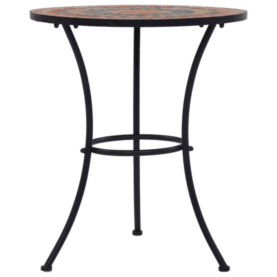 Maison Chic - Table de jardin | Table de bistro mosaïque Orange/gris 60 cm Céramique - Image 3