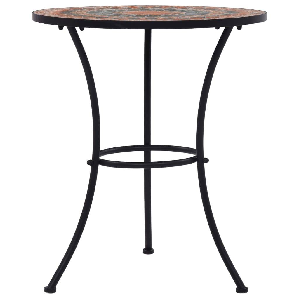 Maison Chic - Table de jardin | Table de bistro mosaïque Orange/gris 60 cm Céramique - Image 3