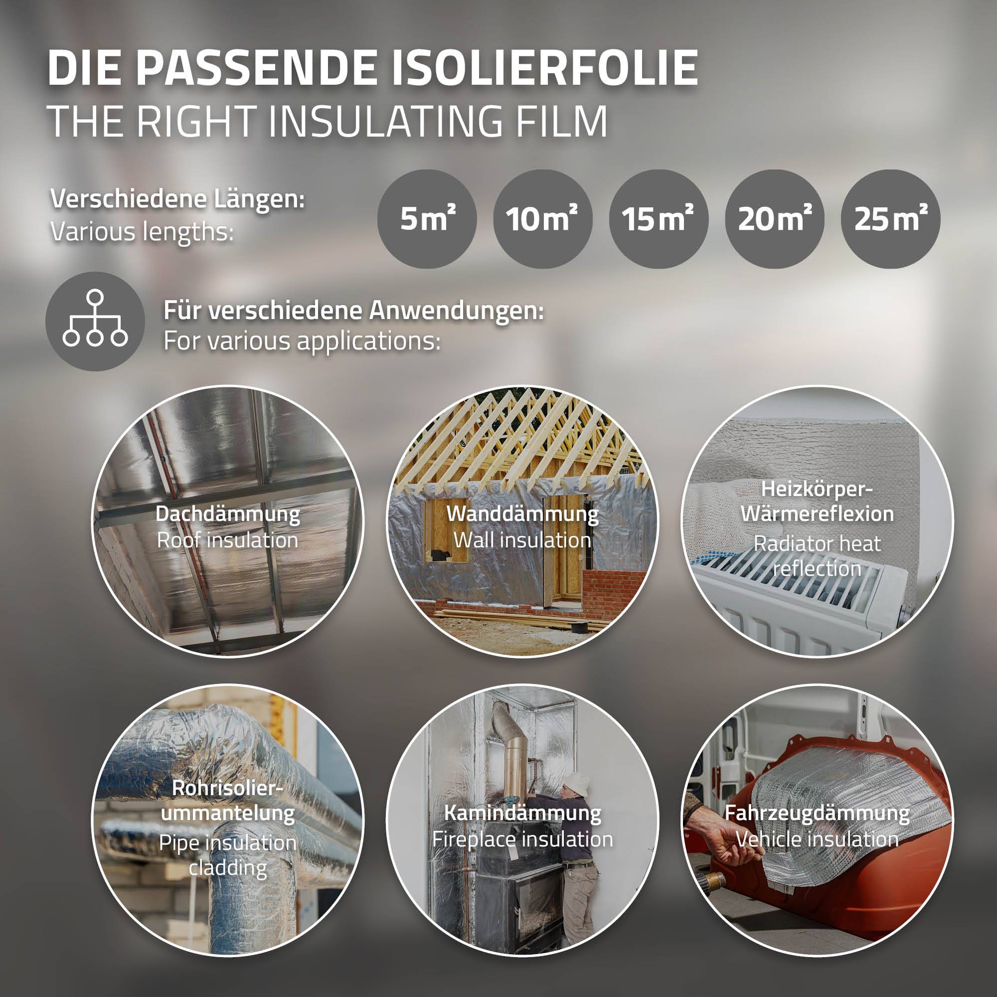 Ecd-Germany - Isolant thermique en aluminium à bulles, 1 x 15 m, film double face 6 mm, protection anti-froid et chaleur, découpable, pour fenêtres murs tuyaux sols - Image 6