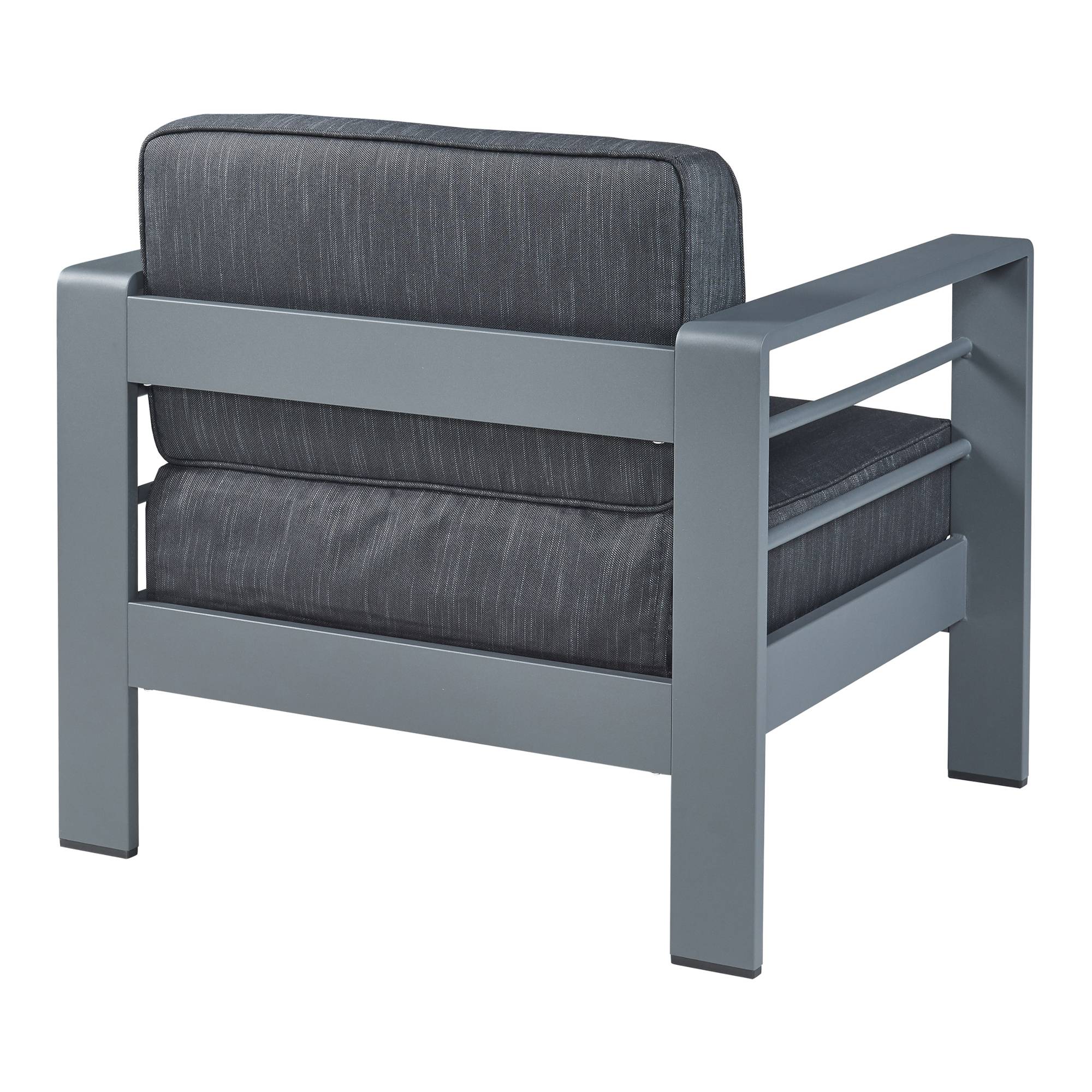 Casa.Pro - Salon de jardin 2 pièces Avise table d'appoint avec fauteuil anthracite gris foncé casa.pro - Image 7