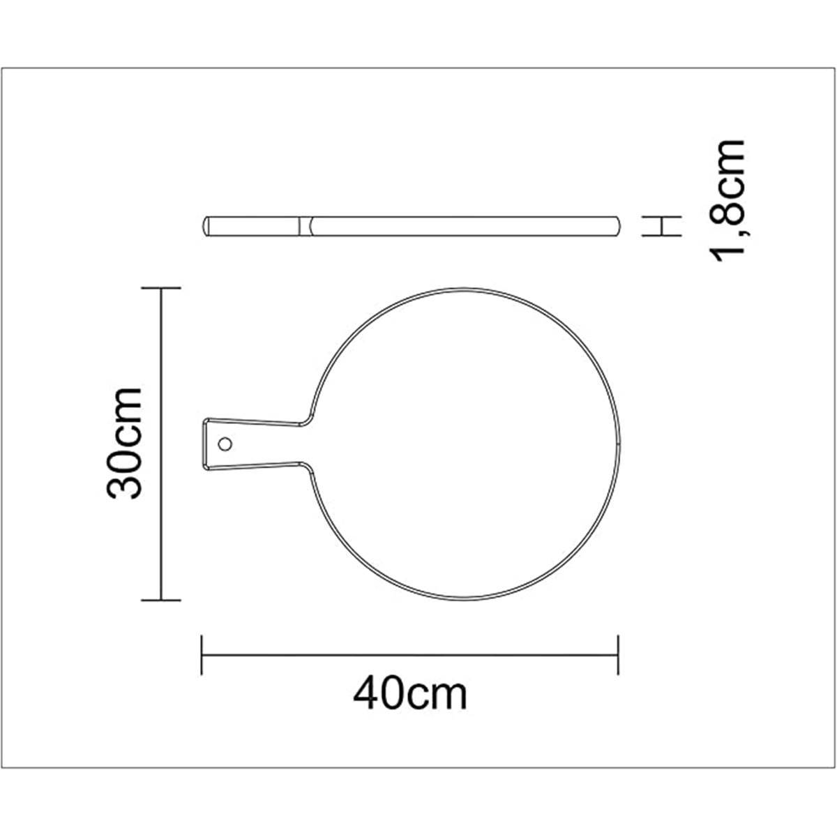 Planche de service en Teck L40 x l30 x H1,8 cm - Image 3