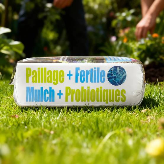 Autre - Paille Défibrée de Roseau Enrichies en Probiotiques - Paillage + Fertile® (1 Sac de 125L) - Image 2