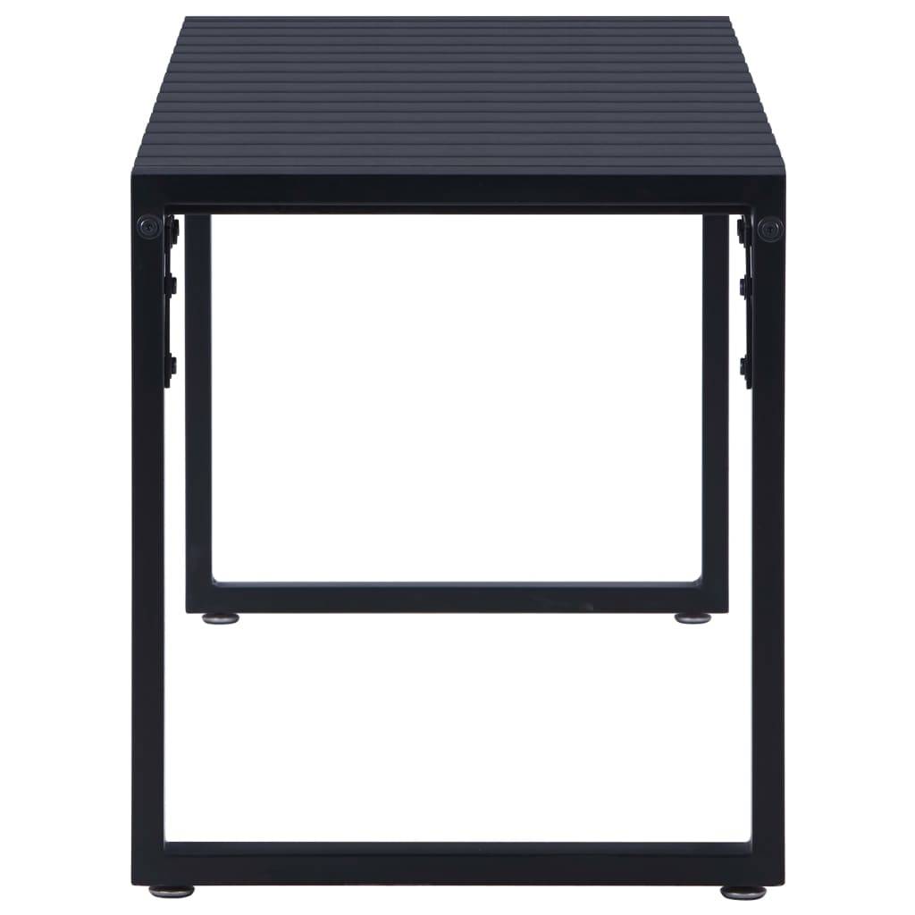 ComfortXL - Banc Jardin Moderne Cadre Fer et Assise PS Robuste Terrasse Noir 120 cm – ComfortXL Outdoor Living - Image 3