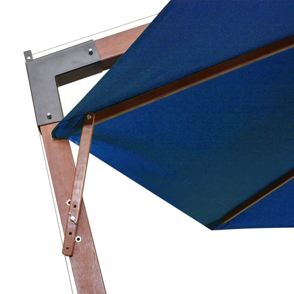 Helloshop26 - Parasol suspendu avec mât 3,5 x 2,9 m bois de sapin bleu - Image 6