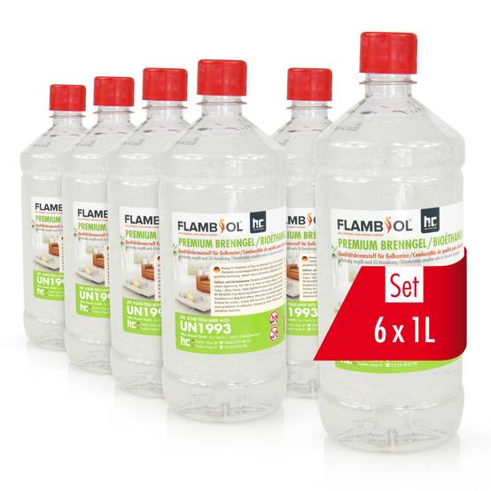 Bioéthanol premium sous forme de gel FLAMBIOL® en bouteille de 1 L x 15 - Image 6