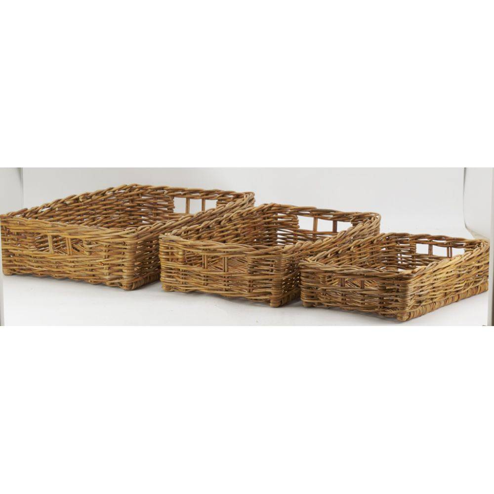 Aubry Gaspard - Manne en poelet marron 70 x 44 x 15 cm - Image 3