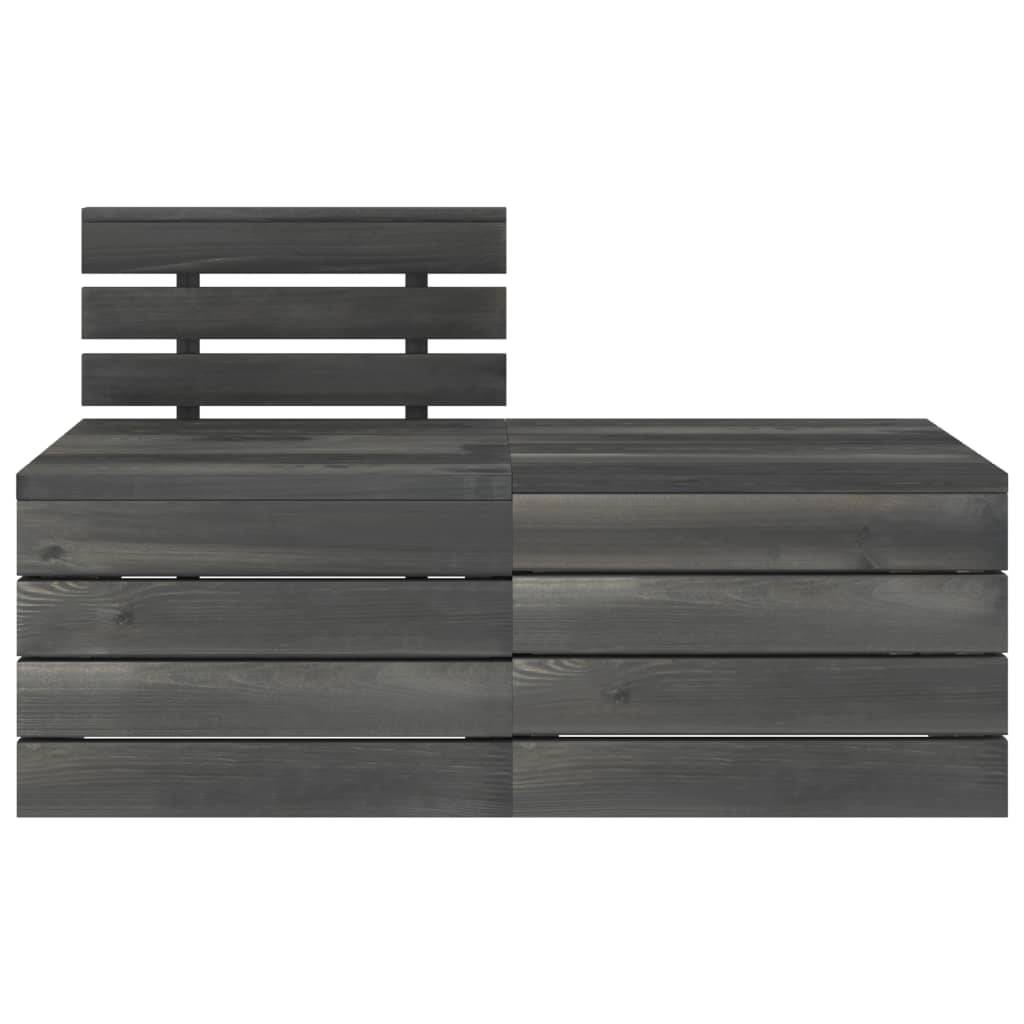 Helloshop26 - Salon de jardin palette meuble d'extérieur ensemble de mobilier 6 pièces bois de pin massif - Image 8