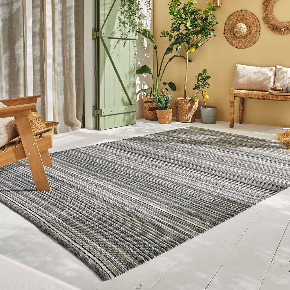 Jardindeco - Tapis extérieur en polypropylène Spargi 1746 gris 150 x 220 cm - Image 2