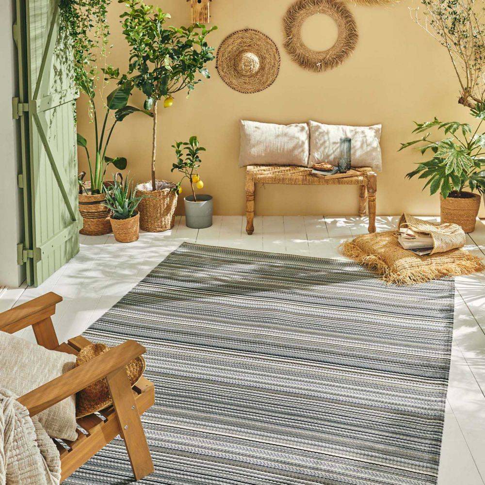 Jardindeco - Tapis extérieur en polypropylène Spargi 1746 gris 150 x 220 cm - Image 3
