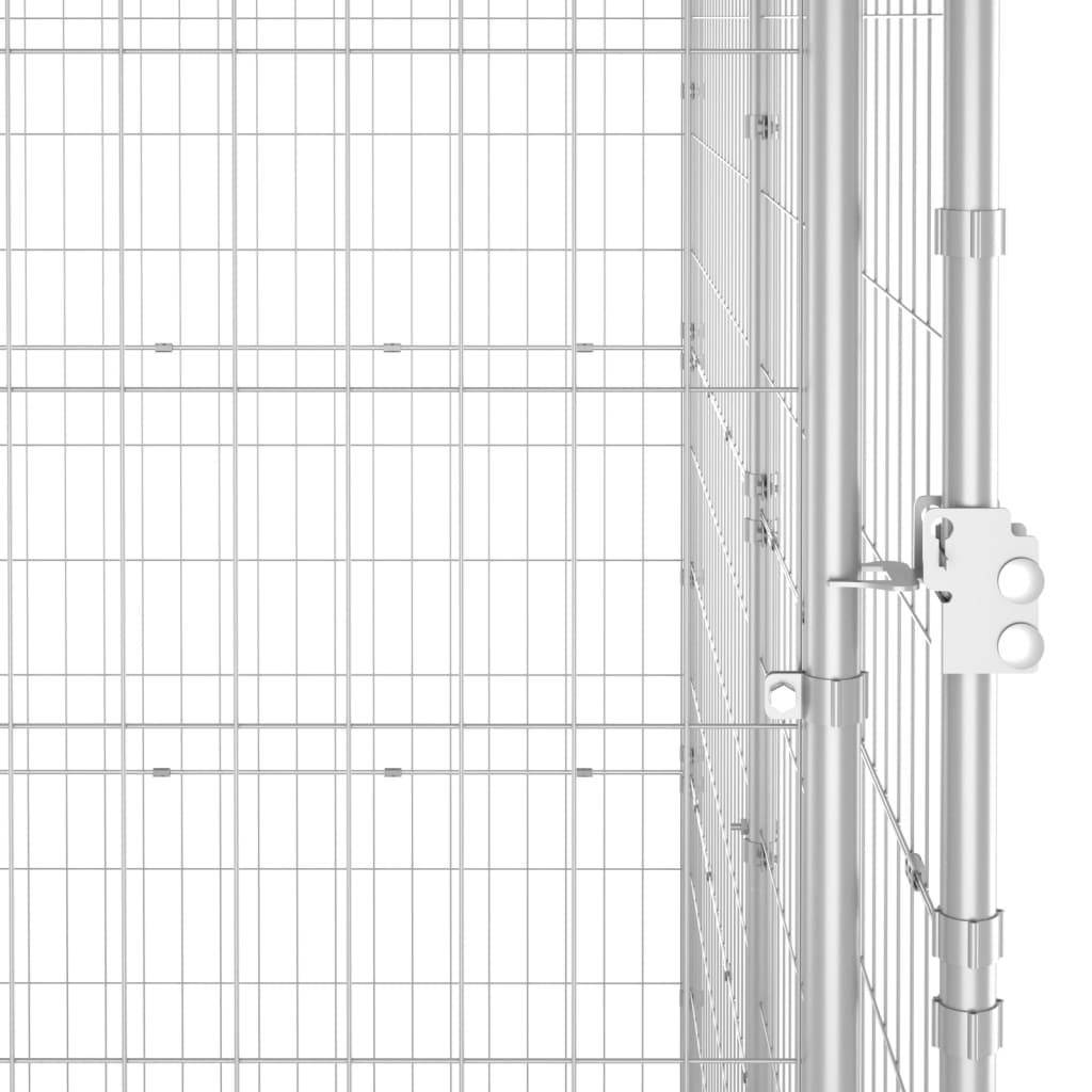 Helloshop26 - Chenil extérieur cage enclos parc animaux chien extérieur acier galvanisé avec toit 21,78 m² - Image 6