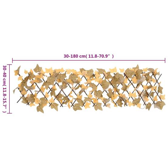 Treillis feuille d'érable artificiel PVC bois orange 30 x 40 cm - PANGIVO - Image 7