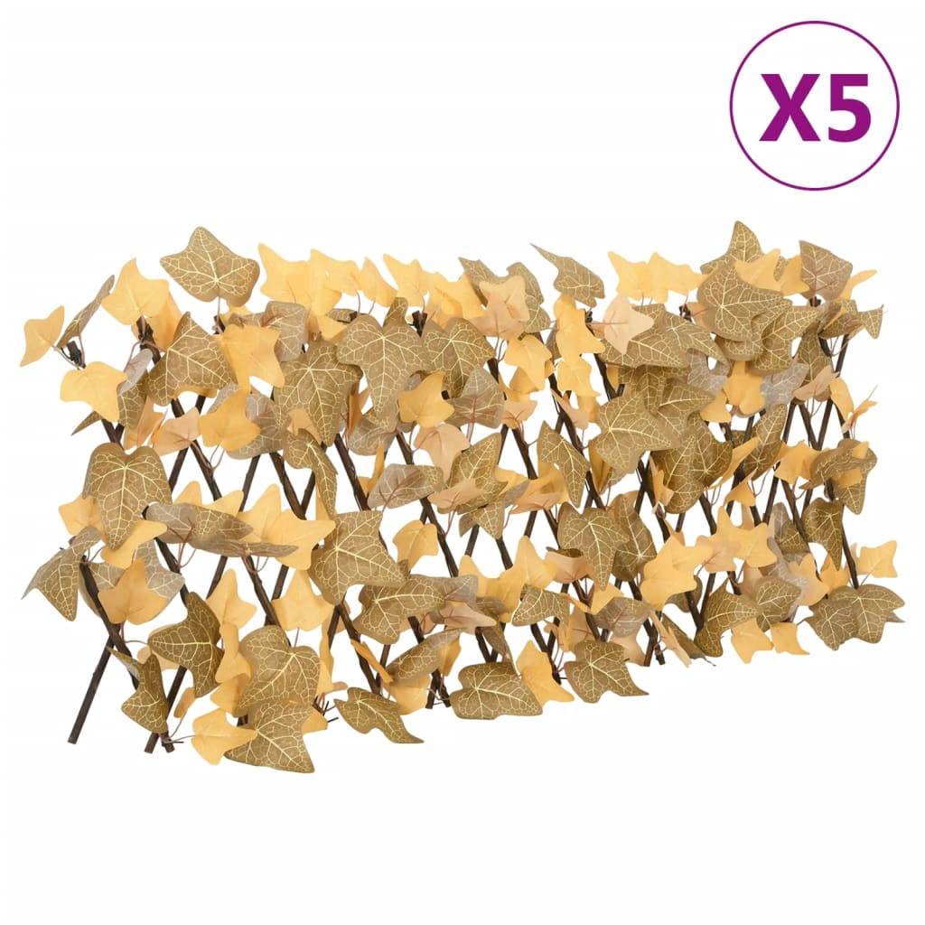 Treillis feuille d'érable artificiel PVC bois orange 30 x 40 cm - PANGIVO - Image 1