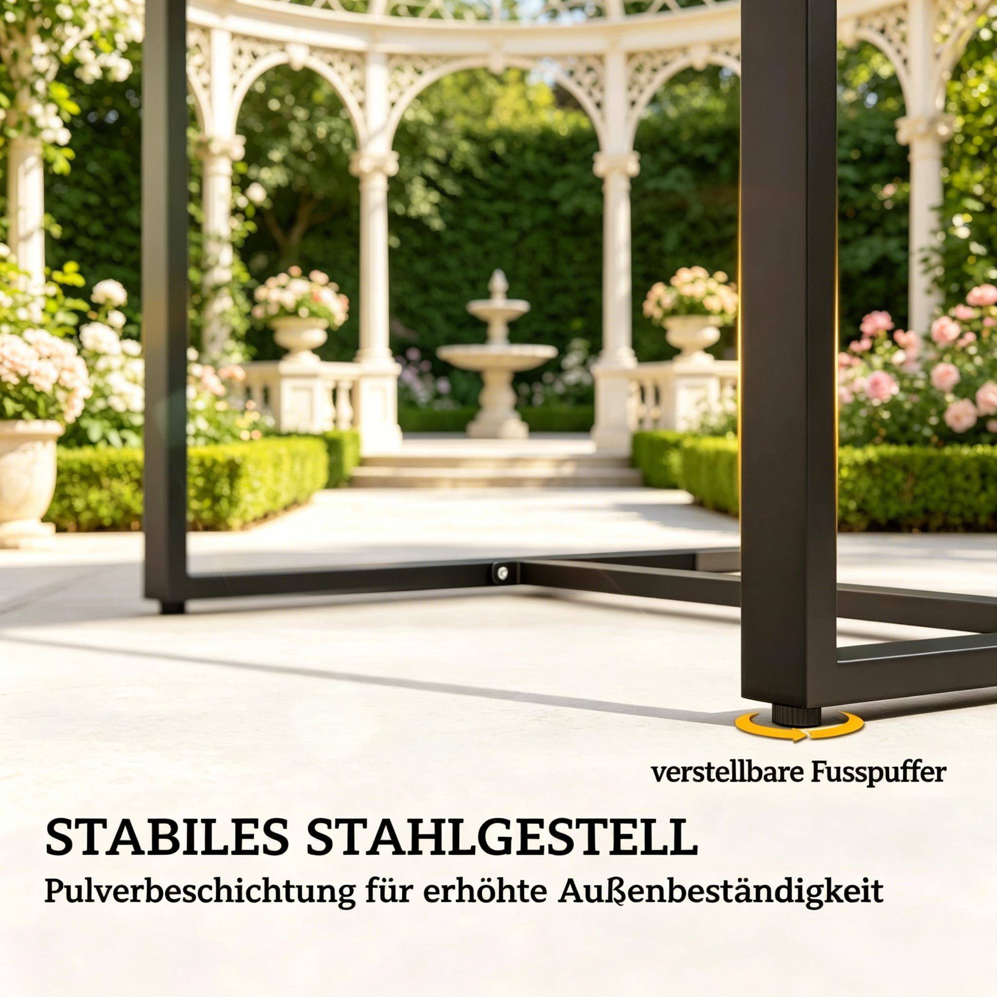 ComfortXL - Salon de jardin 3 pièces résine tressée brun kaki noir pour balcon compact - ComfortXL Outdoor Living - Image 6