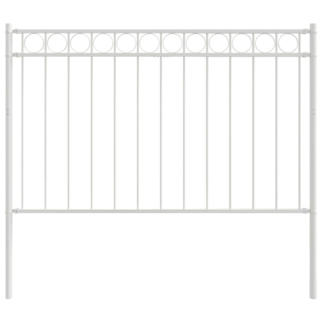 Maison Chic - Clôture de jardin - Panneau de clôture - Palissade Blanc Acier g531 - Image 1