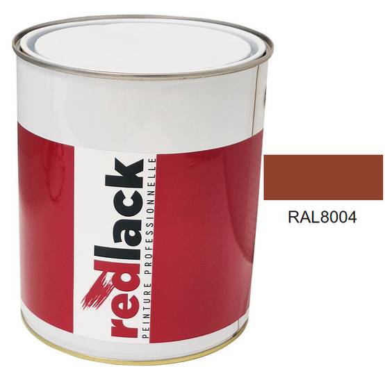 Peinture Brun cuivré RAL 8004 Mat multisupport 3L Redlack - Image 1