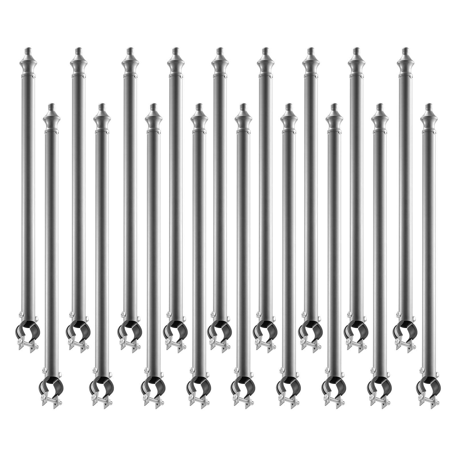 Vevor - VEVOR Bras Extension Fil Fer Barbelé Poteau Clôture Maille Losangée 18PCS 69,5cm - Image 1
