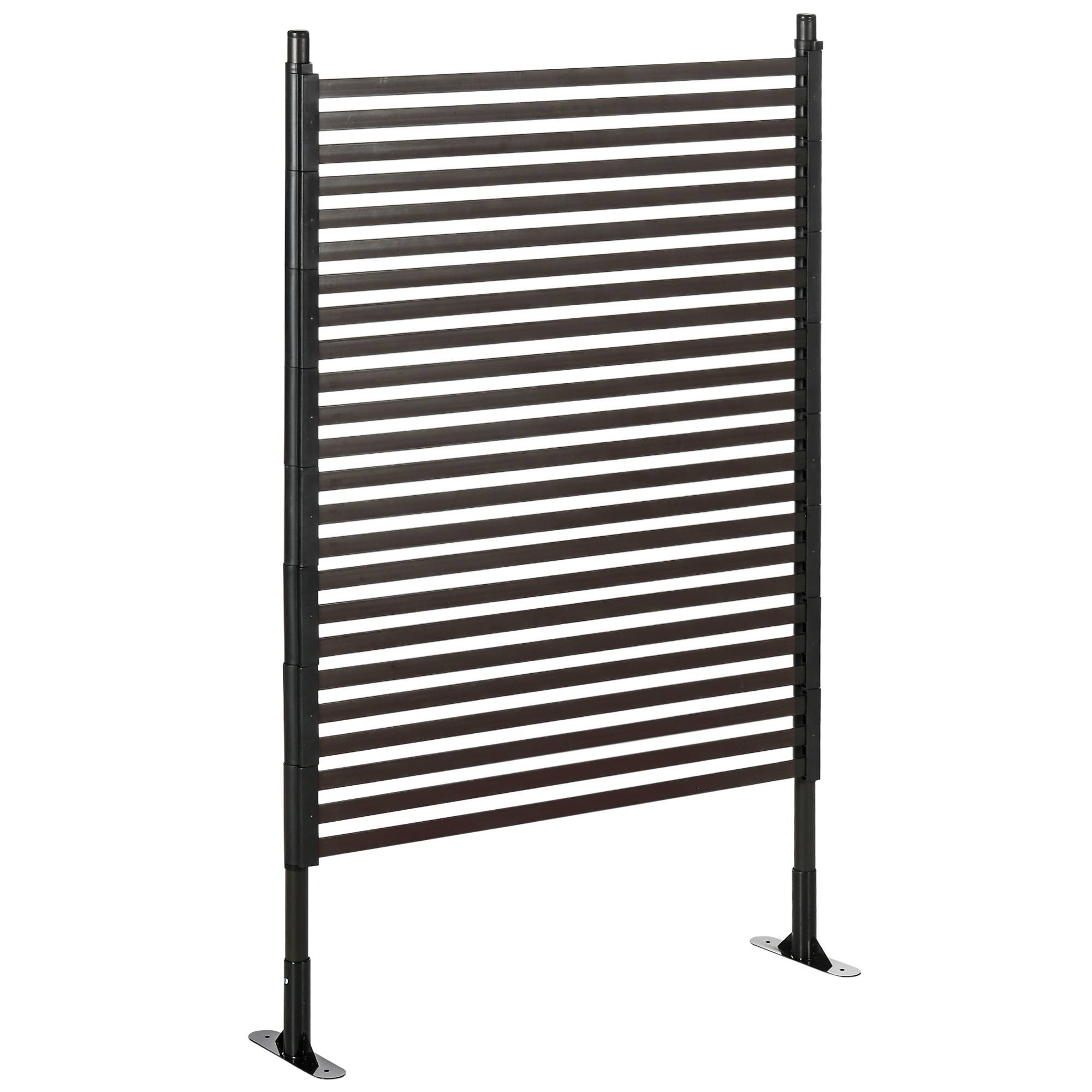 Panneau clotûre de jardin brise vue en métal extérieur avec pieds ou piquets à planter, modulaire, 93L x 22l x 150H cm - Image 1