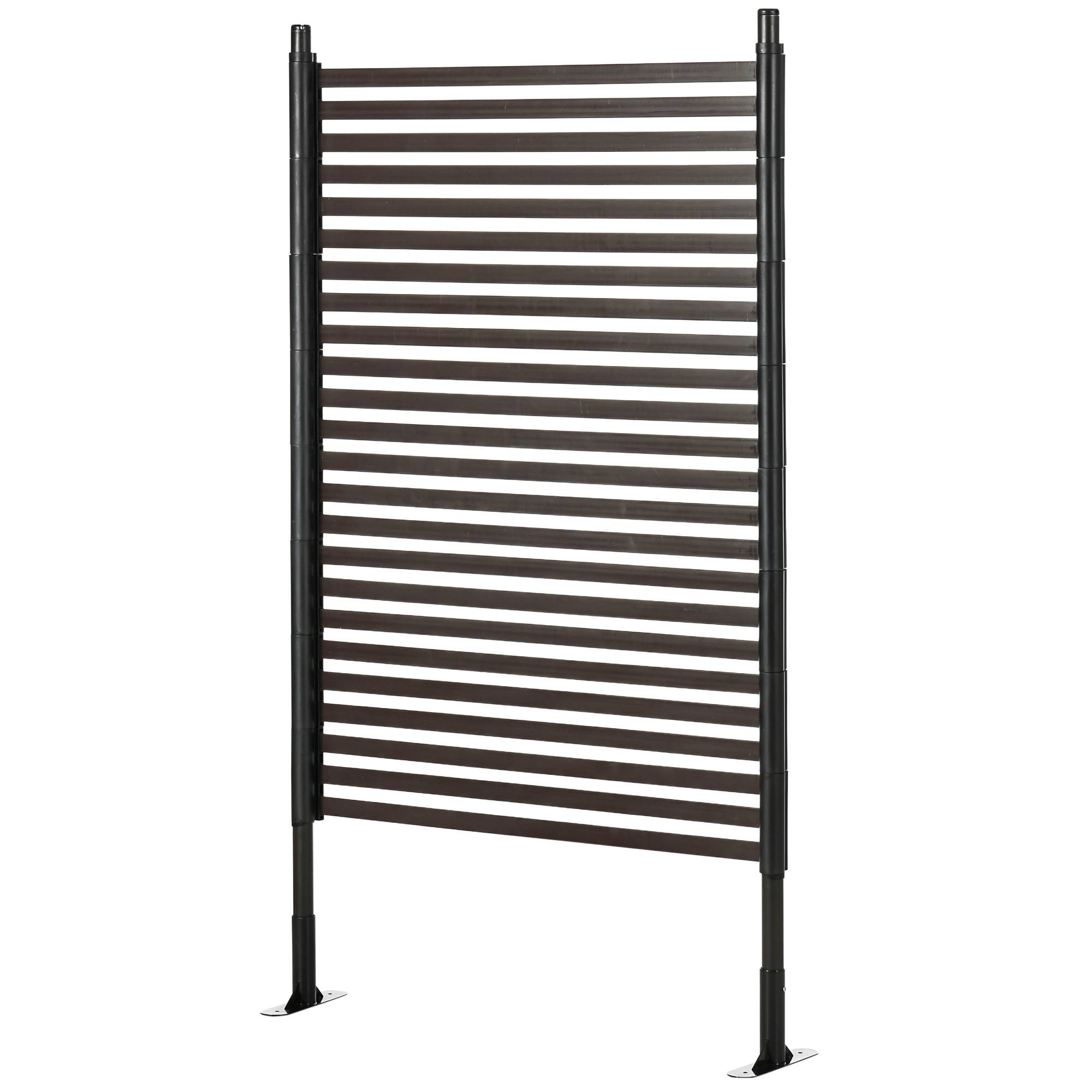 Panneau clotûre de jardin brise vue en métal extérieur avec pieds ou piquets à planter, modulaire, 93L x 22l x 150H cm - Image 2
